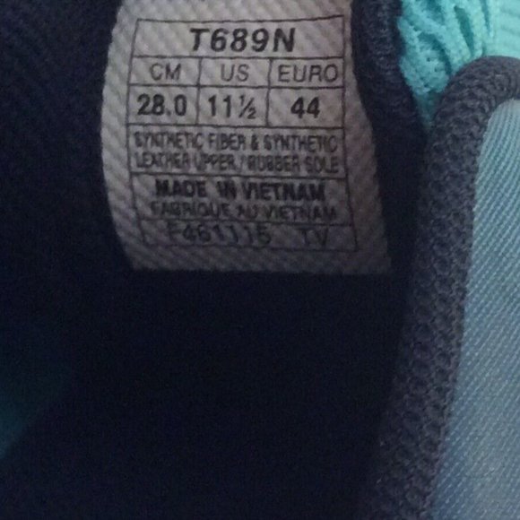 ASICS GEL FuzeX Turquoise/Navy/Neon YellowT689N Womens RUNNING SHOES SIZE 11.5 - Picture 6 of 10